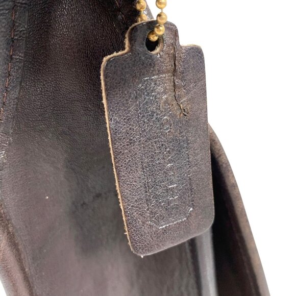 Vintage Coach NYC Classic Shoulder Bag 9170 Mocha Brown Pre 94 + Hang Tag Charm - Picture 7 of 14